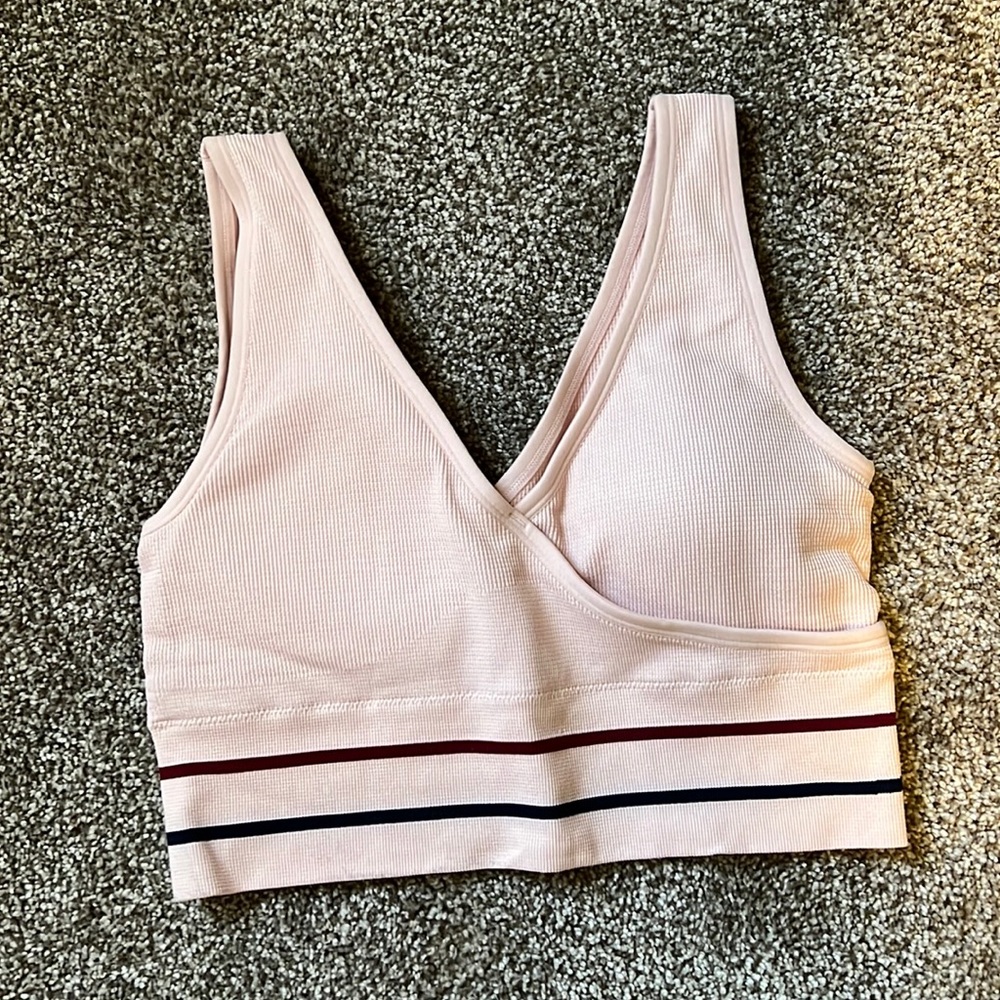 ZYIA Blossom Waffle Stripe Bra 🌸